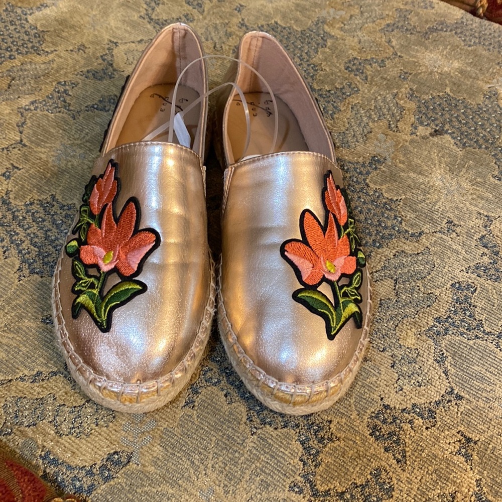 And Ea Wy Slip On Metallic Shoes Women's Size